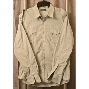 7 Diamonds Seven Diamonds Men's Light Blue Long Sleeve Shirt [L] Western Graphic